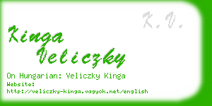 kinga veliczky business card